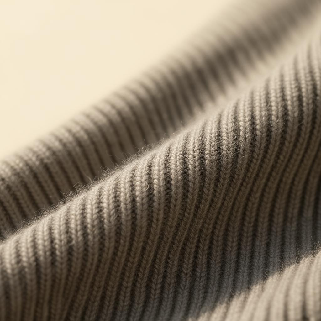 Close-up of INTESSIUM Lumière ribbed knit texture